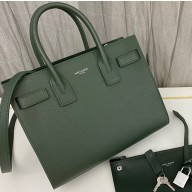 Saint Laurent Sac De Jour Baby Bag in grained leather 421863 Green