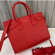 Saint Laurent Sac De Jour Baby Bag in grained leather 421863 Red