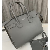Saint Laurent Sac De Jour Baby Bag in smooth leather 421863 Gray
