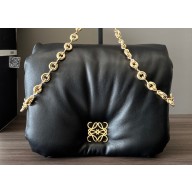 Loewe Puffer Goya bag in shiny nappa lambskin Black 2023