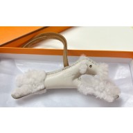 Hermes Fox Terrier Budy charm in wool and lambskin 04