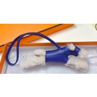 Hermes Fox Terrier Budy charm in wool and lambskin 09