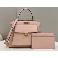 Fendi Peekaboo ISeeU Medium Bag with Baguette Pocket Pink 2023