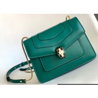 Bvlgari Serpenti Forever Crossbody Bag 20cm in Calf leather Green