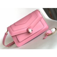 Serpenti Forever East-West Shoulder Bag 22cm in Calf leather Pink