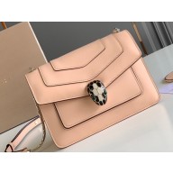 Bvlgari Serpenti Forever Crossbody Bag 19cm in Calf leather Nude Pink