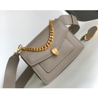 Bvlgari Serpenti Forever Crossbody Bag 20cm with Detachable Shoulder Strap Gray