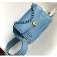 Bvlgari Serpenti Forever Crossbody Bag 20cm with Detachable Shoulder Strap Blue