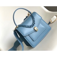Bvlgari Serpenti Forever Top Handle Crossbody Bag 18cm with Detachable Shoulder Strap Blue