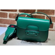 Gucci Horsebit 1955 small shoulder bag brass hardware 726226 Green