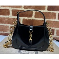 Gucci Jackie 1961 mini shoulder bag in patent leather 699651 Black