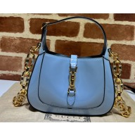 Gucci Jackie 1961 mini shoulder bag in patent leather 699651 Blue