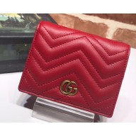 Gucci GG Marmont card case wallet 466492 Red