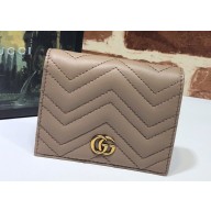 Gucci GG Marmont card case wallet 466492 Beige