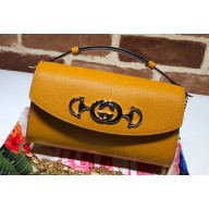 Gucci Zumi Mini Shoulder Bag 564718 in Grained Leather Yellow