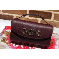 Gucci Zumi Mini Shoulder Bag 564718 in Grained Leather Burgundy