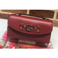 Gucci Zumi Mini Shoulder Bag 564718 in Smooth Leather Red