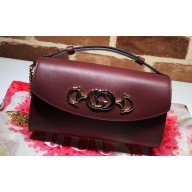Gucci Zumi Mini Shoulder Bag 564718 in Smooth Leather Burgundy