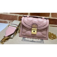 Gucci GG matelassé top handle mini bag 724499 Pink