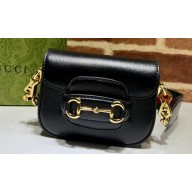 Gucci Horsebit 1955 strap wallet 699760 Leather Black