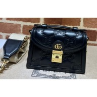 Gucci GG matelassé top handle mini bag 724499 Black