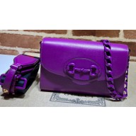 Gucci Horsebit 1955 Mini bag brass hardware 724713 Purple