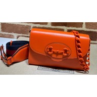 Gucci Horsebit 1955 Mini bag brass hardware 724713 Orange