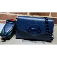 Gucci Horsebit 1955 Mini bag brass hardware 724713 Blue