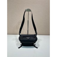 PRADA Re-Nylon and leather shoulder bag 2VH171 black 2024