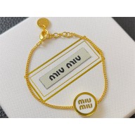 Miu Miu Enameled metal bracelet white 2024