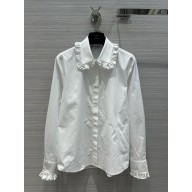 chanel white cotton shirt spring 2024 