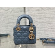 dior Lady Dior Micro Bag in cloud blue Cannage Lambskin 2023