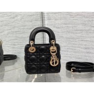 dior Lady Dior Micro Bag in Black Cannage Lambskin 2023
