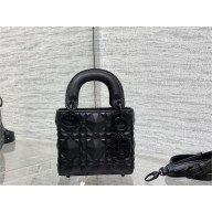 dior Lady Dior Micro Bag in black Cannage Calfskin with Diamond Motif 2023