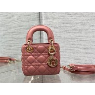 dior Lady Dior Micro Bag in rust-colored Cannage Lambskin 2023