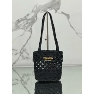PRADA Crochet tote bag 1BG494 black 2024