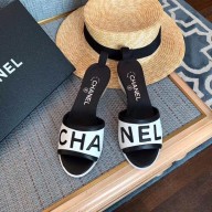 Chanel Heel 4.5cm Lambskin Mules G34871 white 2019 