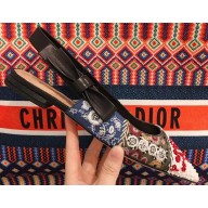 Dior Embroidered Slingback Ballet Flat Pumps Shoe 2019