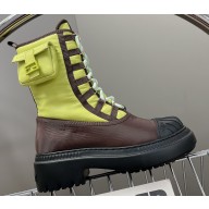 Fendi Domino nylon biker boots with Baguette pocket Green 2023