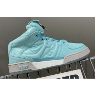 Fendi Match nylon high-tops Sneakers with Baguette pocket Blue 2023