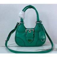 Prada Moon Re-Nylon and leather Bag 1BA381 Green