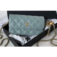 Chanel Flap Phone Holder with Chain AP3071 Gray 2023