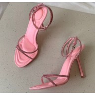 Alexander Wang Heel 10.5cm DAHLIA Sandals In CRYSTAL Pink 2023