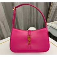 Saint Laurent le 5 à 7 hobo bag in smooth leather 657228 Fuchsia