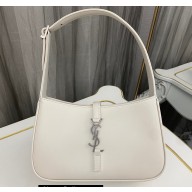 Saint Laurent le 5 à 7 hobo bag in smooth leather 657228 White/Silver