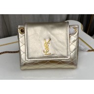 Saint Laurent mini nolita bag in lambskin 672738 Gold