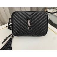 Saint Laurent Lou Camera Bag In Quilted Leather 574494/715232 Black/Silver