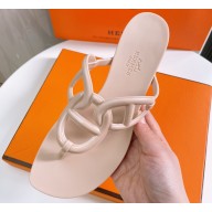 Cheap Sale Hermes Egerie Chaine D'ancre TPU Flip Flops Thongs Sandals Nude