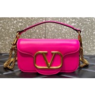 Valentino VLogo Signature Loco Small Shoulder Bag Fuchsia