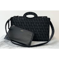 Valentino Toile Iconographe Le Troisième Shopping Tote Bag Black 2023